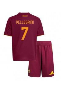 AS Roma Lorenzo Pellegrini #7 Babytruitje Thuis tenue Kind 2025-26 Korte Mouw (+ Korte broeken)